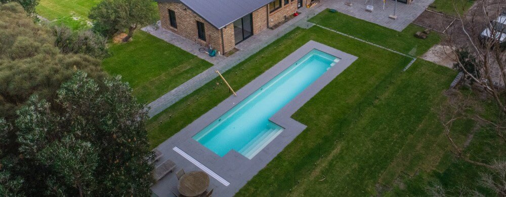 Fastlane lap pool drone shot