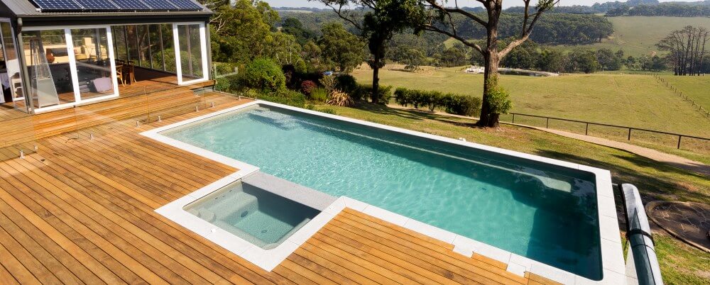 Landscaping around the swimming pool